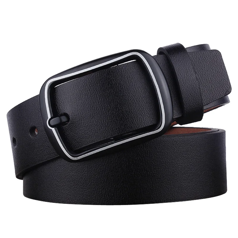 

Men's Leather Belt High Quality Retro Business Style Belt Alloy Pin Buckle New Buckle Men's Jeans Wild Belt