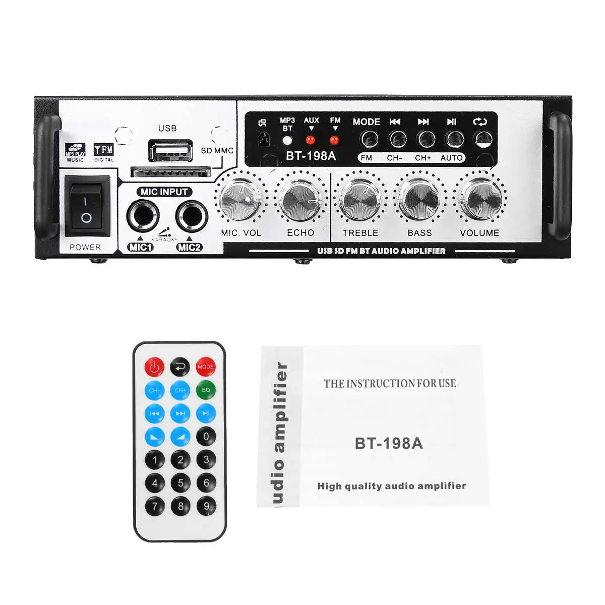 Белый 600 Вт DC12V домашние Усилители звука bluetooth разъем Усилитель-сабвуфер домашний кинотеатр звуковая система автомобильный мини усилитель fm-радио