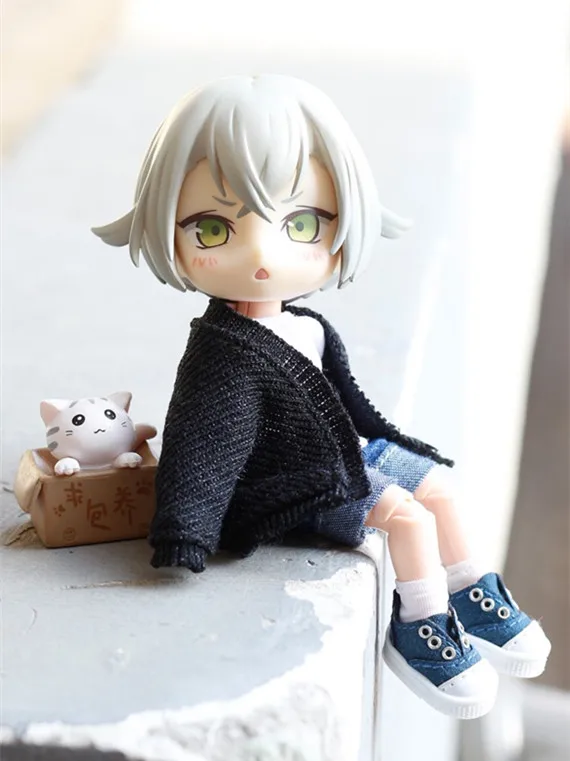 [1/12 кукольный свитер кардиган] OB11 пальто 1/12 кукла топ obitsu11 наряд(подходит Ob11, obitsu11, BJD12, cu-poche
