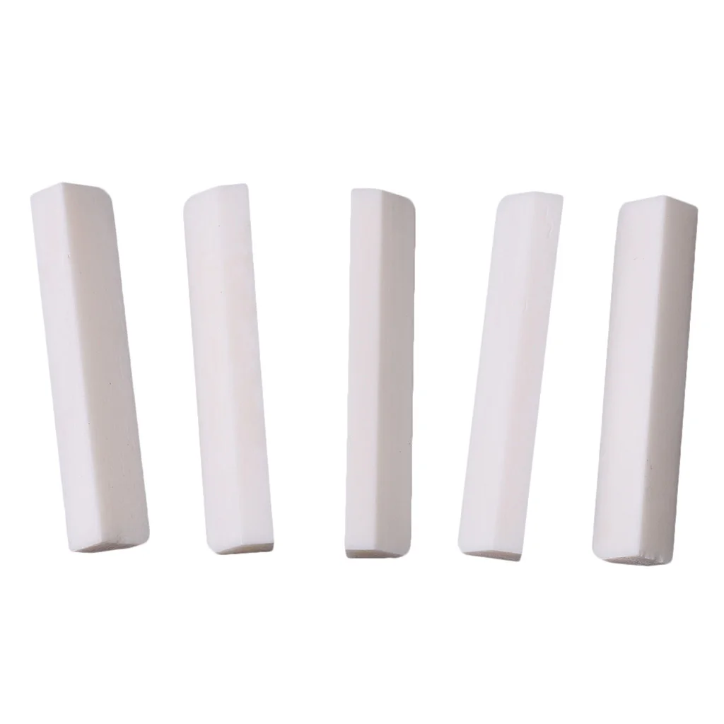 5PCS Cattle Bone Material Guitar Bass Blank Saddles String Nuts for Guitar