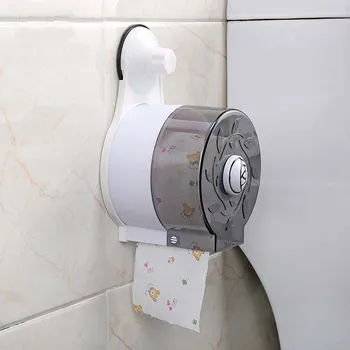 

Punch-free waterproof toilet paper roll holder toilet paper roll paper tube kitchen tissue box suction cup LO531210