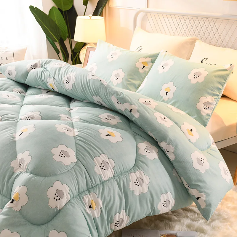 New Style Patchwork Comforter Quilt Twin-king Size Thick And Warm Quilt Duvet Home/hotel Bedding Luxury Printed Winter Blanket