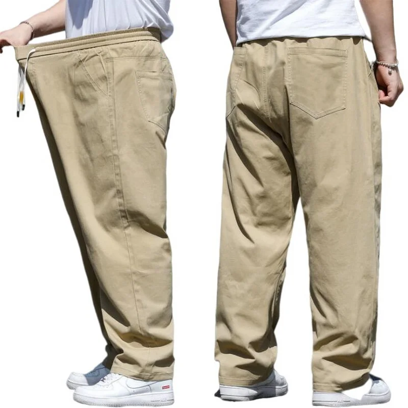 

Men Casual Pants Loose Elastic Waist Baggy Pants Man Clothing Cotton Trousers Asia Size 6XL -8XL