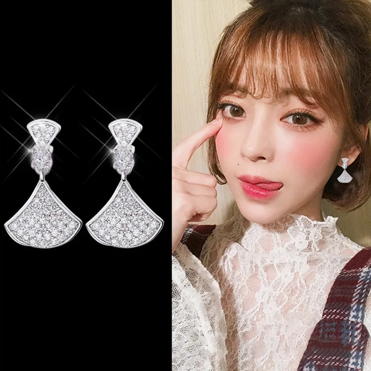 Brinco Earings Oorbellen S925 Earrings Allergy Free Women's Full Drill Shell Earring Star With Sparkling Han Edition Wholesale |