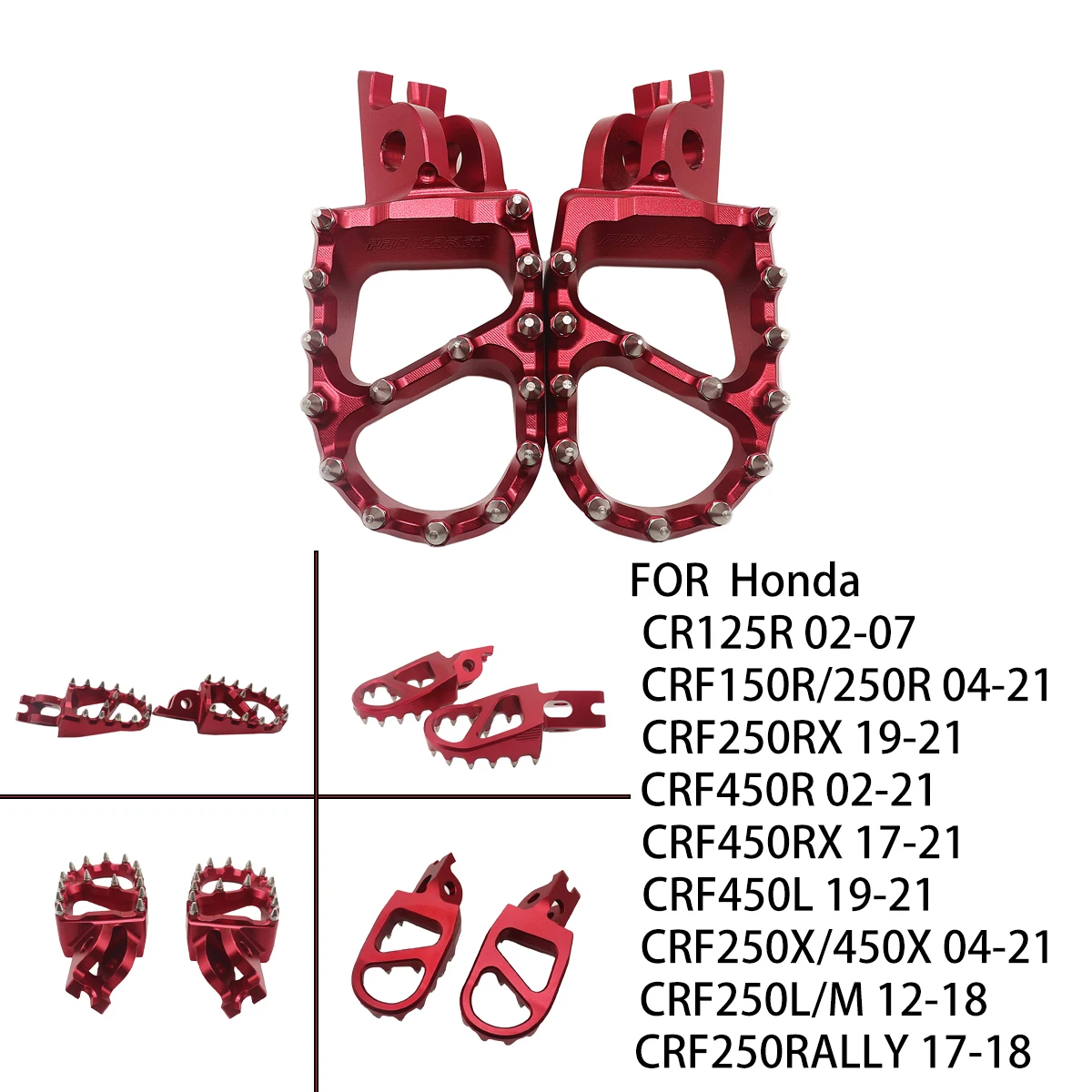 

For Honda CRF450R CRF450L CRF 450R 450L 450 R L 2019 2020 2021 Foot Rest Pegs Footpegs CRF250L/CRF250M CRF 250M 250L 2012-2018