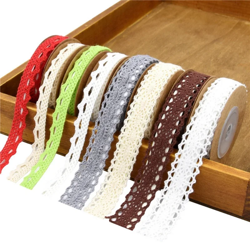 2yards/lot 1/1.6cm Lace Ribbon Bilateral Handicrafts Embroidered Net Trim Fabric DIY Sewing Skirt Accessories | Дом и сад