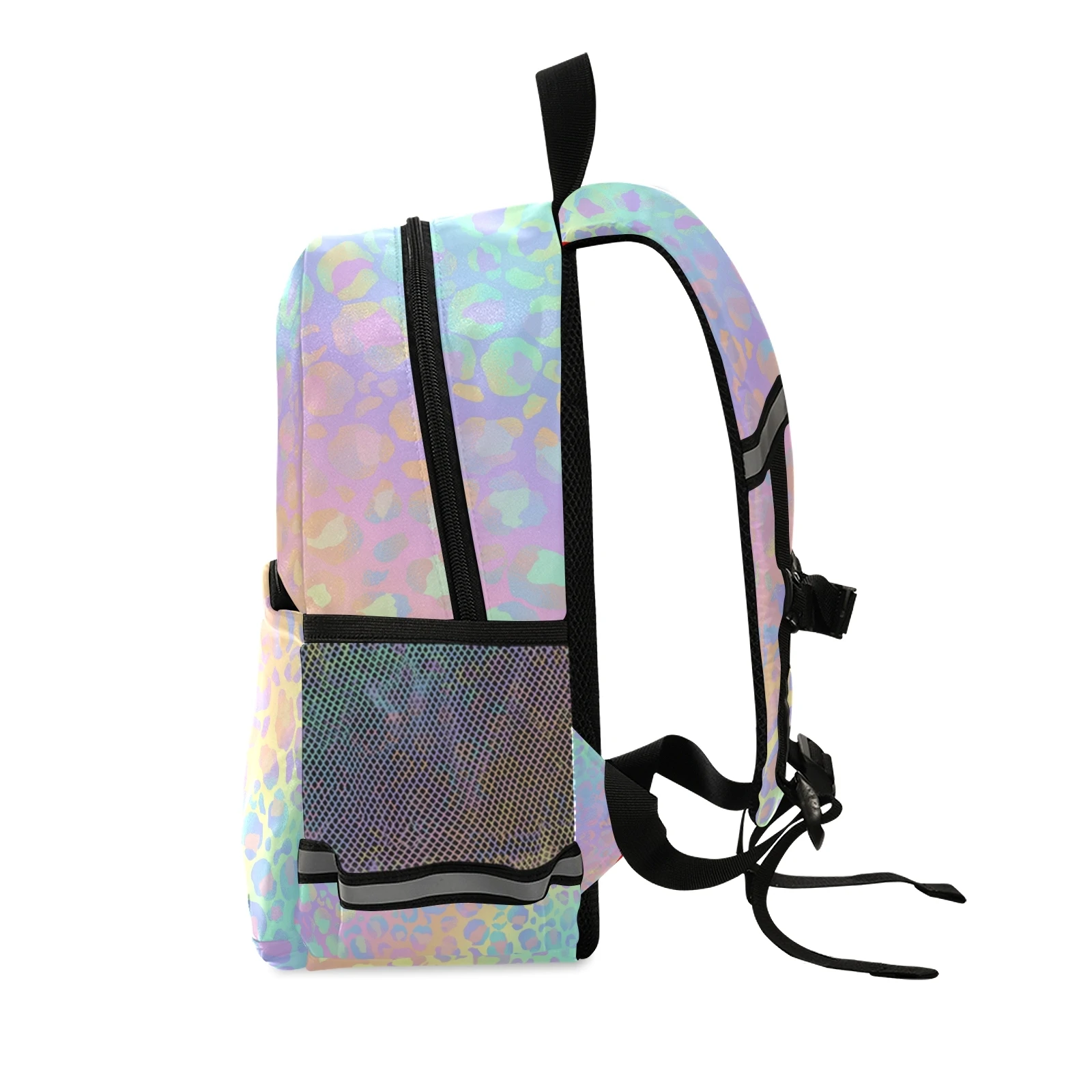 Children's Fashion Backpack Kids Rainbow Leopard Print Rose Gold Small Cute Backpack Travel School Bags For Teenage Girl Bagpack 3