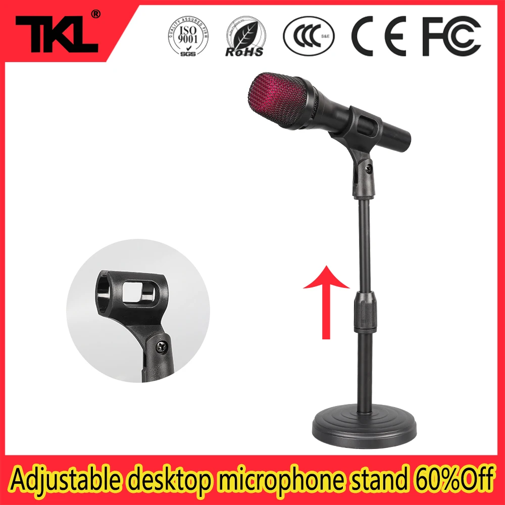 

TKL Durable Microphone holder Mini Adjustable Desktop Microphone Stand