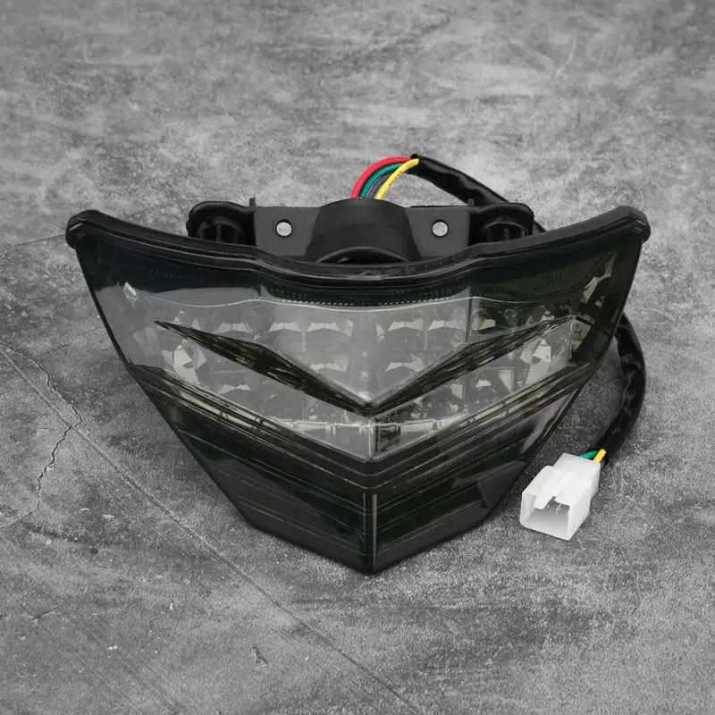 12V мотоцикл Копченый задние тормоза светильник поворотники светодиодный светильник для Kawasaki Ninja 250 300 2013