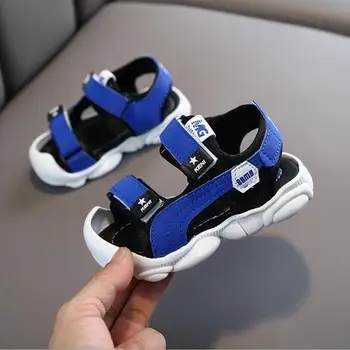 

2020 Summer Boys Leather Sandals for Baby Flat Children Beach Shoes Kids Sports Soft Non-slip Casual Toddler Sandals 1-10 years