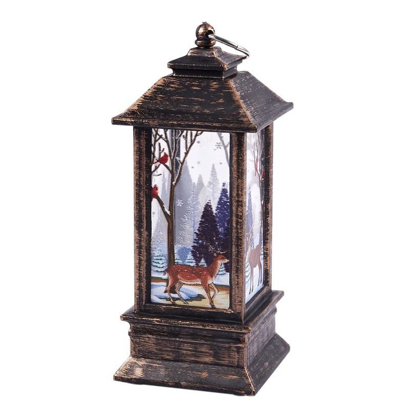 Christmas LED Glow Flame Candlestick Wind Light Decorative Ornaments