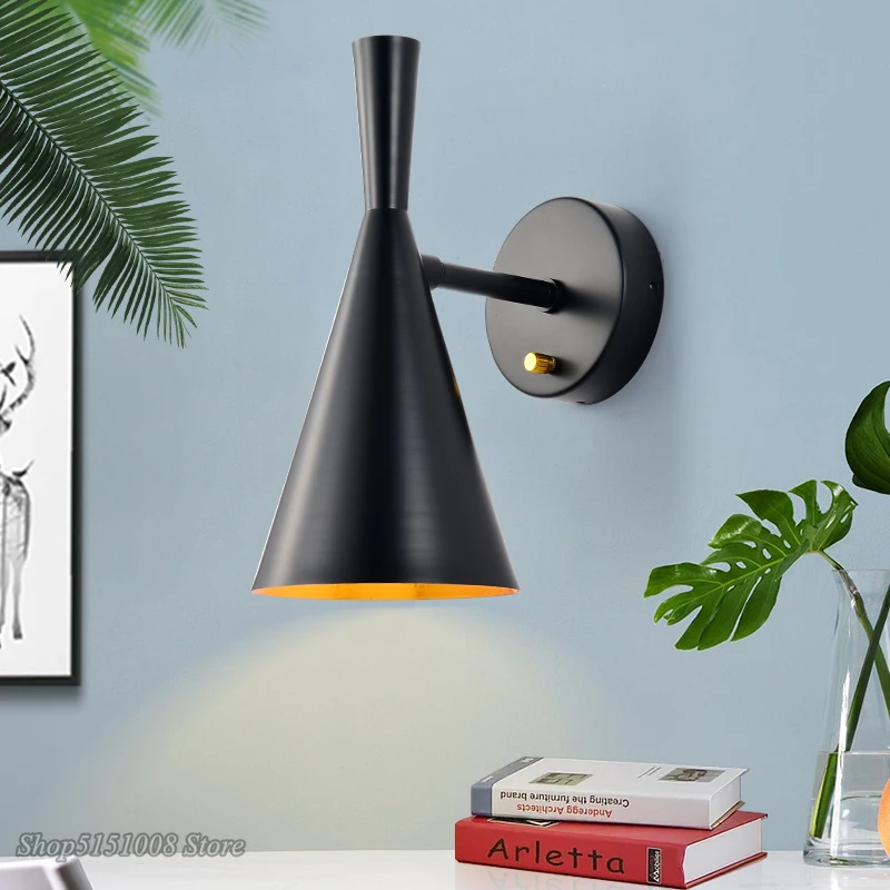 Moderno led bater lâmpada de parede luz instrumento luzes para sala estar quarto cabeceira luz da parede decoração casa luminárias