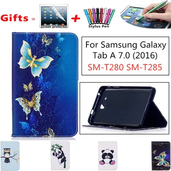 

Coque For Samsung Galaxy Tab A A6 7.0 inch 2016 SM sm-T280 T285 Cover Business Tablet Case Fundas Leather Back Cases Capa