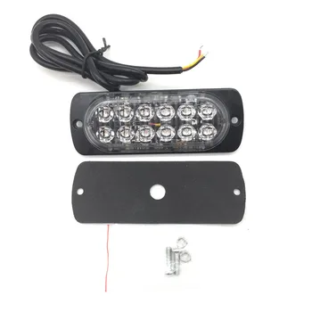 

36W High Power 12 LED Strobe Lights Vehicle Emergency Warning Light Flashing Police Light Bar Red Blue Amber White Car-styling