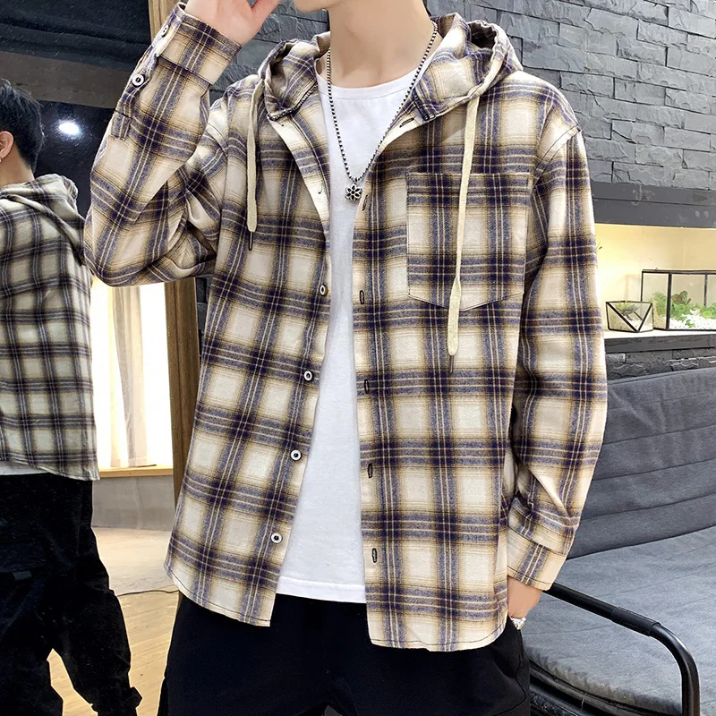 Korea Style Casual Cardigan 2020 Spring Autumn ROCK PUNK Hoodie Plaid Sweatshirt Men'S Fleece Hip Hop Streetwear Clothes Korea Style Casual Cardigan 2020 Spring Autumn ROCK PUNK Hoodie Plaid Sweatshirt Men'S Fleece Hip Hop Streetwear Clothes