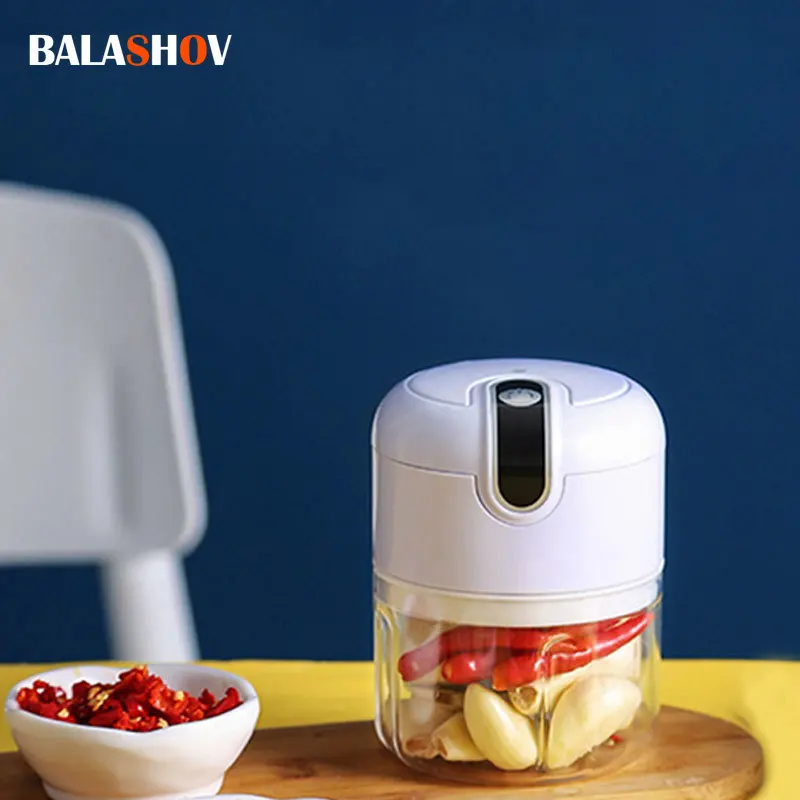 Electric Food Mixers Kitchen Garlic Chopper Meat Garlic Masher Press Vegetable Chili Chopper Press Home USB Mini Masher Machine garlic chopper food mixer