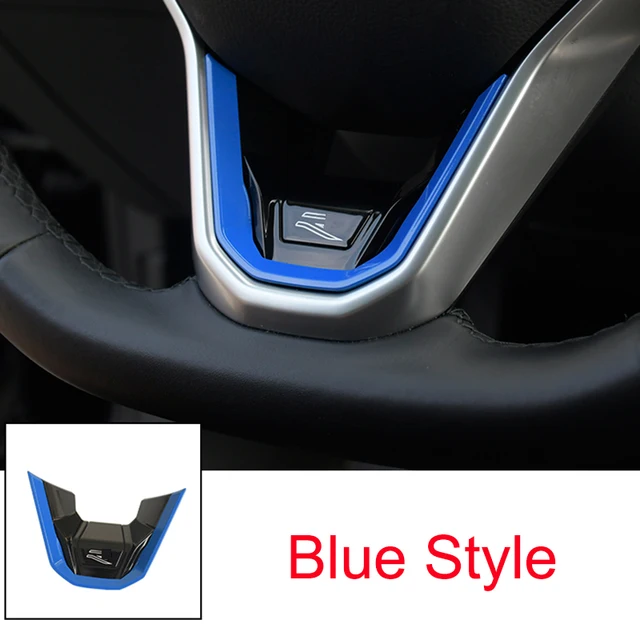 Car Steering Wheel New R Emblem Badge Logo Mark Sticker Trim for VW Golf 8 MK8 Accessories 2020 2021 Blue Style 1 pcs
