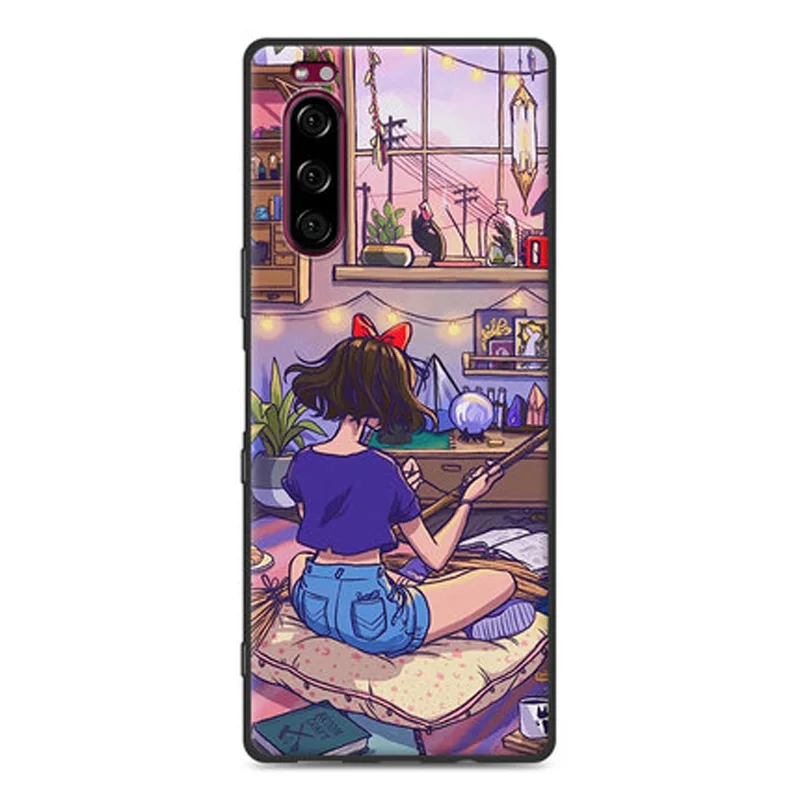Полный чехол для sony Xperia 5, чехол, роскошный, HD, мультяшный, окрашенный, мягкий, TPU, чехол для sony Xperia5 J9210, чехол для телефона s, для sony 5 - Цвет: A15