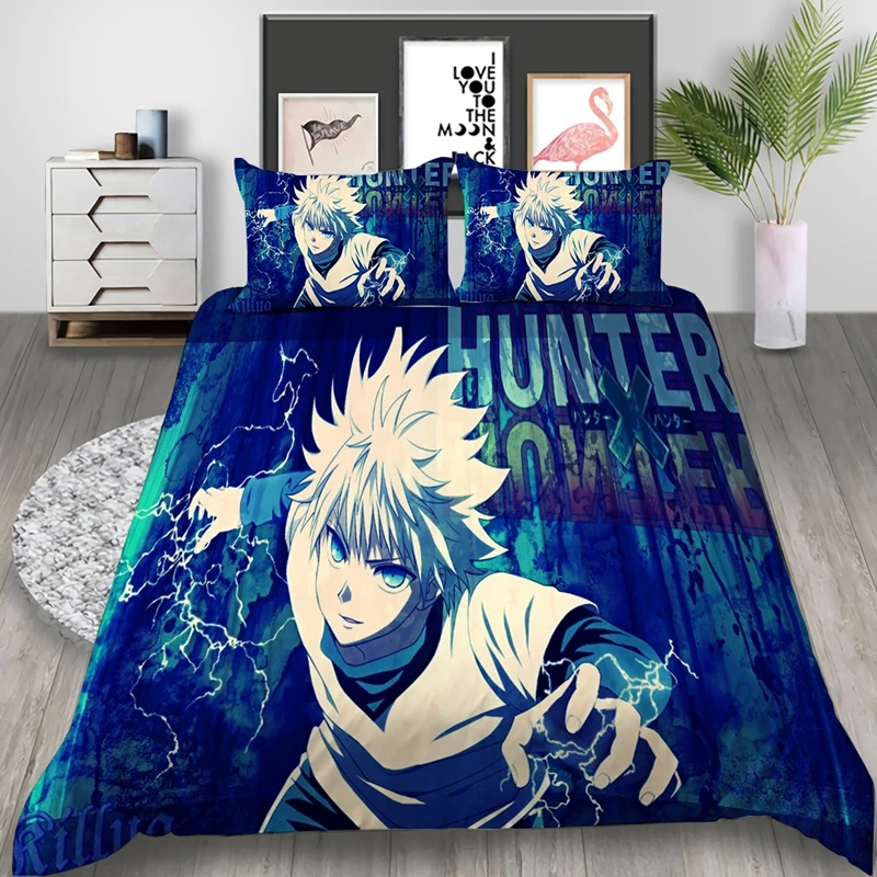 

Anime Hunter Hunter 3D Printed Bedding Set Duvet Covers Pillowcases Comforter Bedding Set Bedclothes Bed Linen(NO sheet) 01