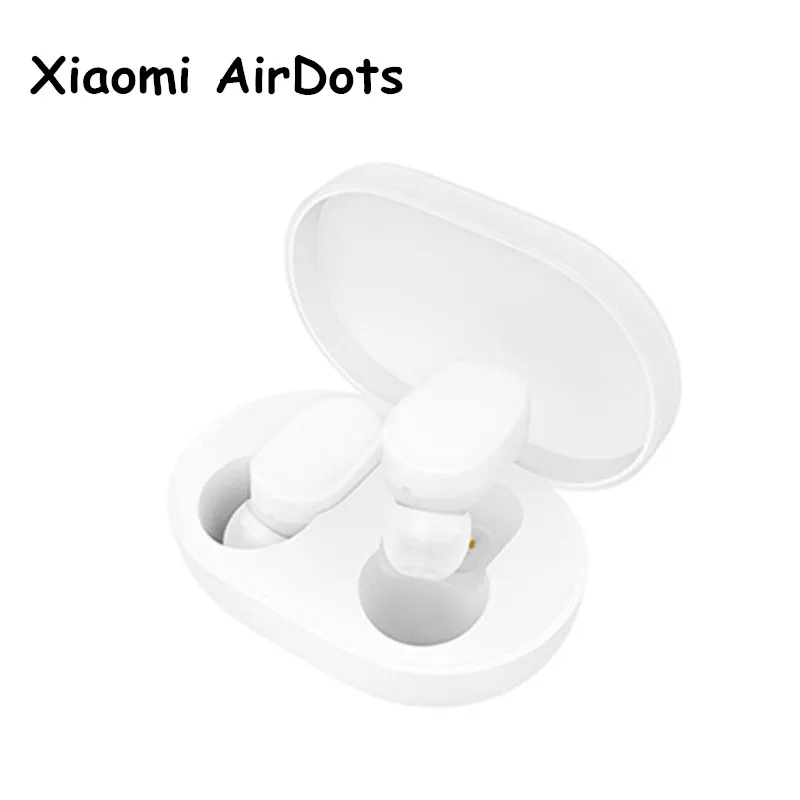 white Оригинальные наушники Xiaomi TWS AirDots Bluetooth 5,0, молодежная версия, стерео Беспроводная гарнитура с микрофоном, наушники-вкладыши, зарядная коробка - Цвет: white