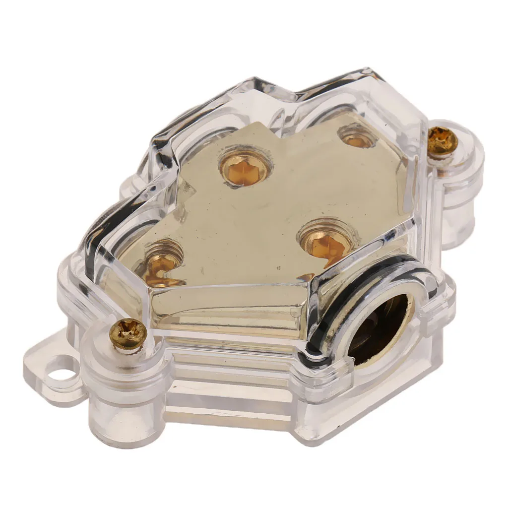 3-Way 2/4 Ga Car Audio Amp Power Ground Cable Splitter Distribution Block