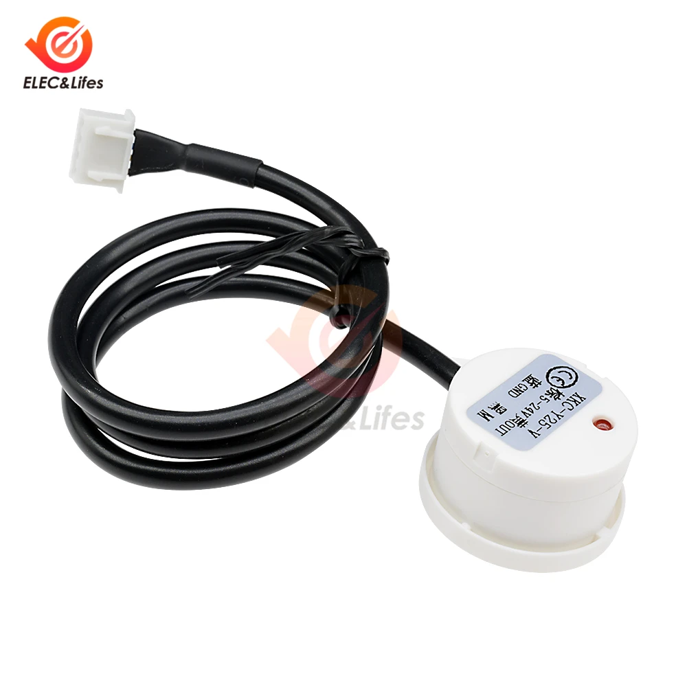 DC 5V 12V 24V XKC Y25 T12V Non-Contact Liquid Level Sensor Switch Outer Adhering Type Water Level Sensor NPN PNP RS485 Y25-V water level switch liquid level monitor