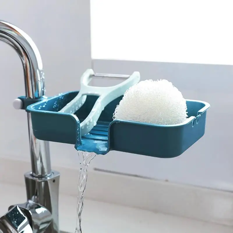 

Practical ABS Bathroom Towel Soap Holder Kitchen Sink Hanging Storage Rack Faucet Drain Shelf Home Storage Supplies