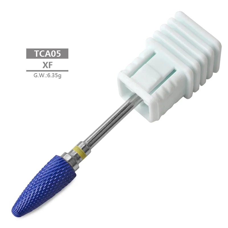 5 видов синяя конусная насадка для ногтей керамическая дрель электрическая кутикула чистая роторная для маникюра педикюра Шлифовальная головка шлифовальный инструмент