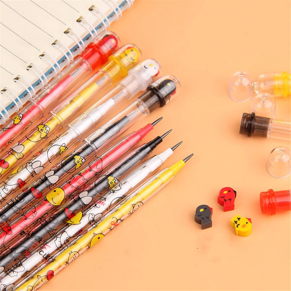 Precio reducido Lápices bonitos de pollo sin afilar HB, bolígrafos de plomo para estudiantes, bolígrafos de escritura para niños, papelería escolar, suministros de oficina, 4 Uds. pBQKM3ZoL8V