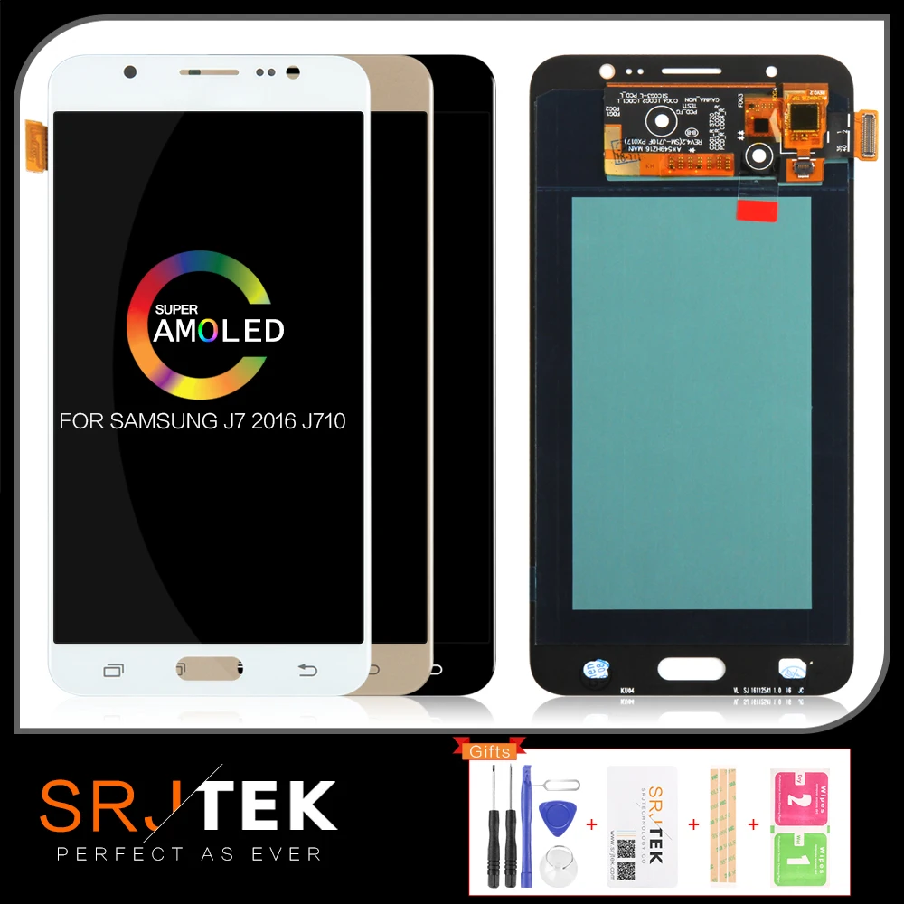 Оригинальный ЖК-дисплей 5 дюйма Super oled для Samsung Galaxy J7 2016 J710 J710F J710M J710G сменный