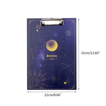 

Creative Dream Starry Sky File Folder Clipboard A4 Writing Board School Supply