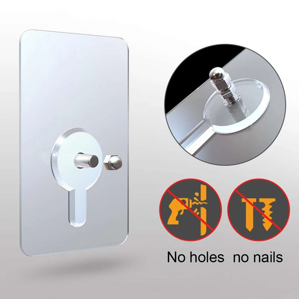 1 pcs No Punch Strong Adhesive PVC Wall Hook Screw Kitchen Bathroom Bracket Fixed Nail Hot Unique