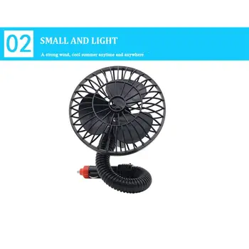 

12V Mini Car Fan Cigarette Lighter Caravan Truck Boat Vehicle Cooler M6CB