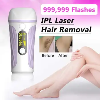 

Flash 999999 36W Professional IPL Epilator Laser Hair Removal Photoepilator Machine Depilation 5 Light Energy Levels Device