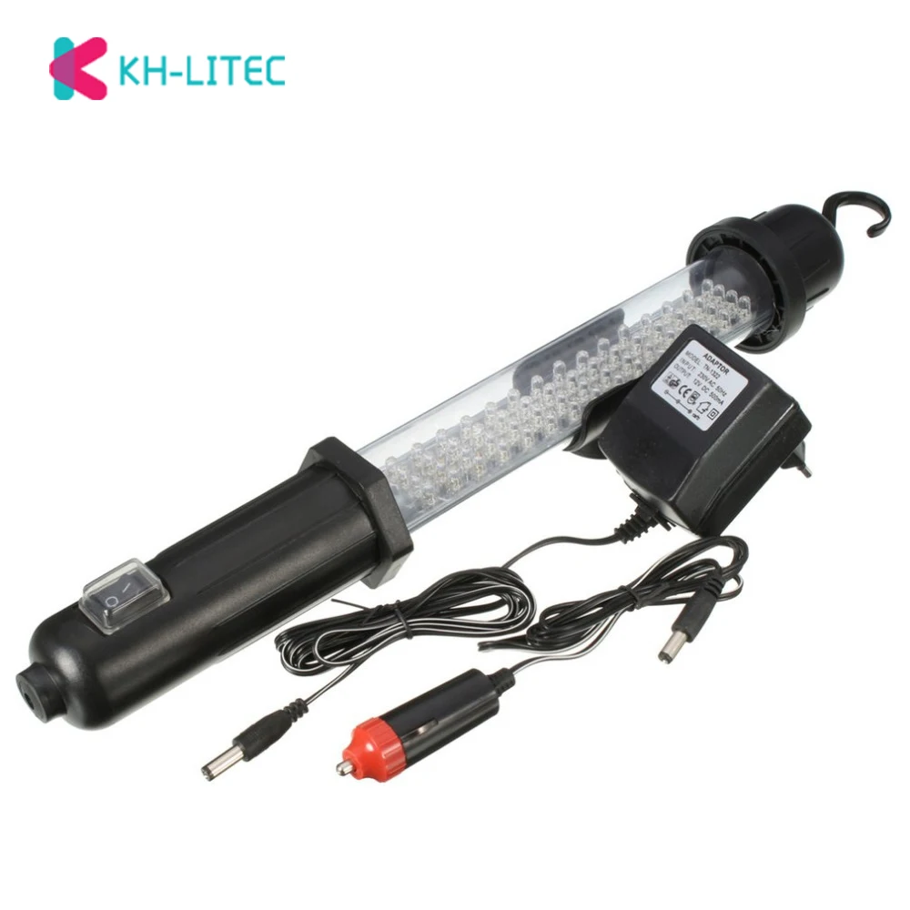 Portable Ultra bright 60 LEDs 350LM Rechargeable Cordless Work Light Garage Inspection Lamp Torch with Hanging Hook