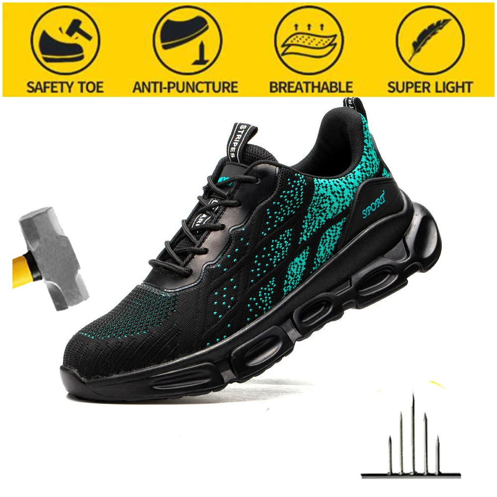 Safety Shoes Anti-smashing Safety Men's Work Shoes Summer Breathable Deodorant Non-slip Mens Safety Shoes Work Shoes