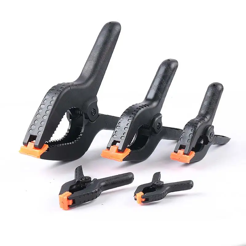 

1PC Fashion Spring Clamps DIY Woodworking Tools Plastic Nylon Clamps Photo Studio Background Stand Holder Clips 2/3/4/6inches