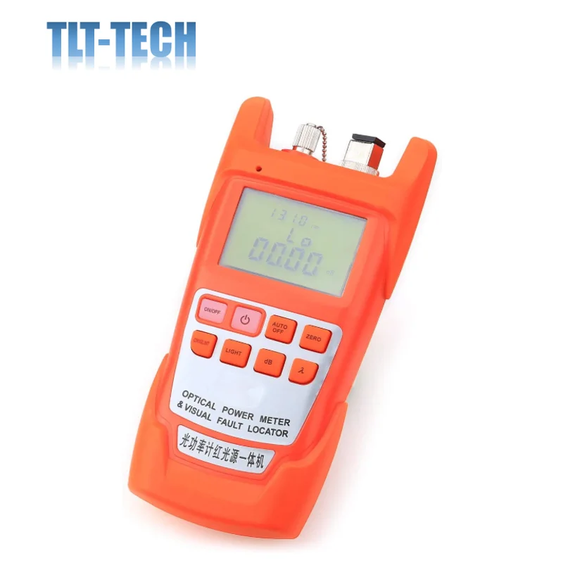 All-IN-ONE Fiber Cable Tester20 mw Optical power meter -70 to +10 dBm Light Power Red Light Source One Machine Orange
