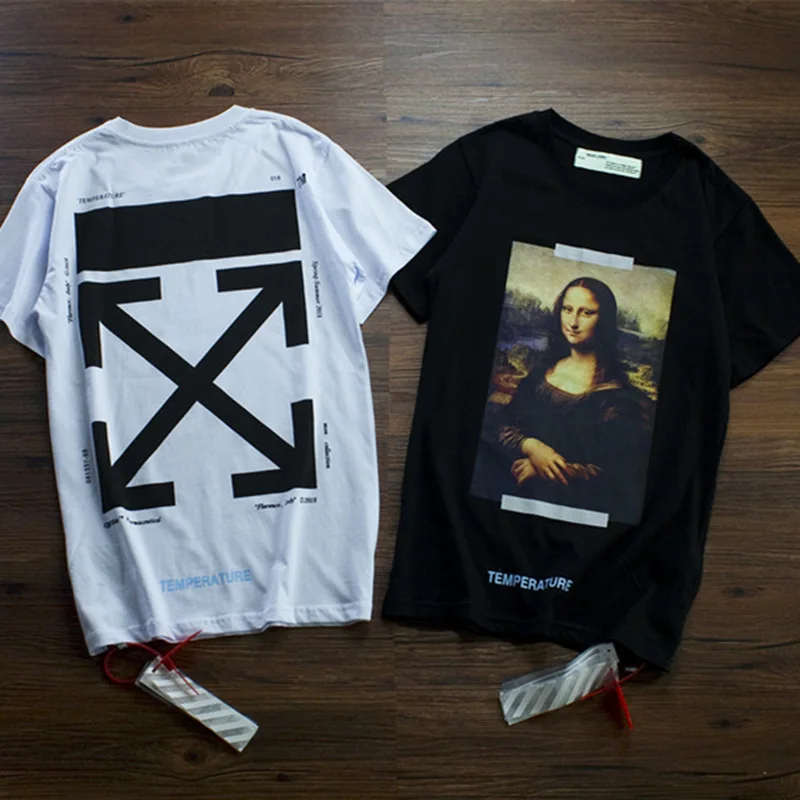 

Mona Lisa's Smile High-definition Digital Direct Injection Printed High Quality Ow Short Sleeve T-shirt