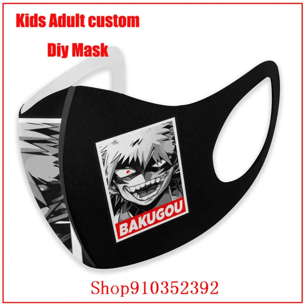 Bakugou Katsuki Boku без герой маска для лица детей многоразового использования защитная