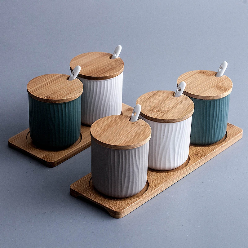 Spices & Condiments OLJA Ceramic Seasoning Jar Set TRÖSKEL