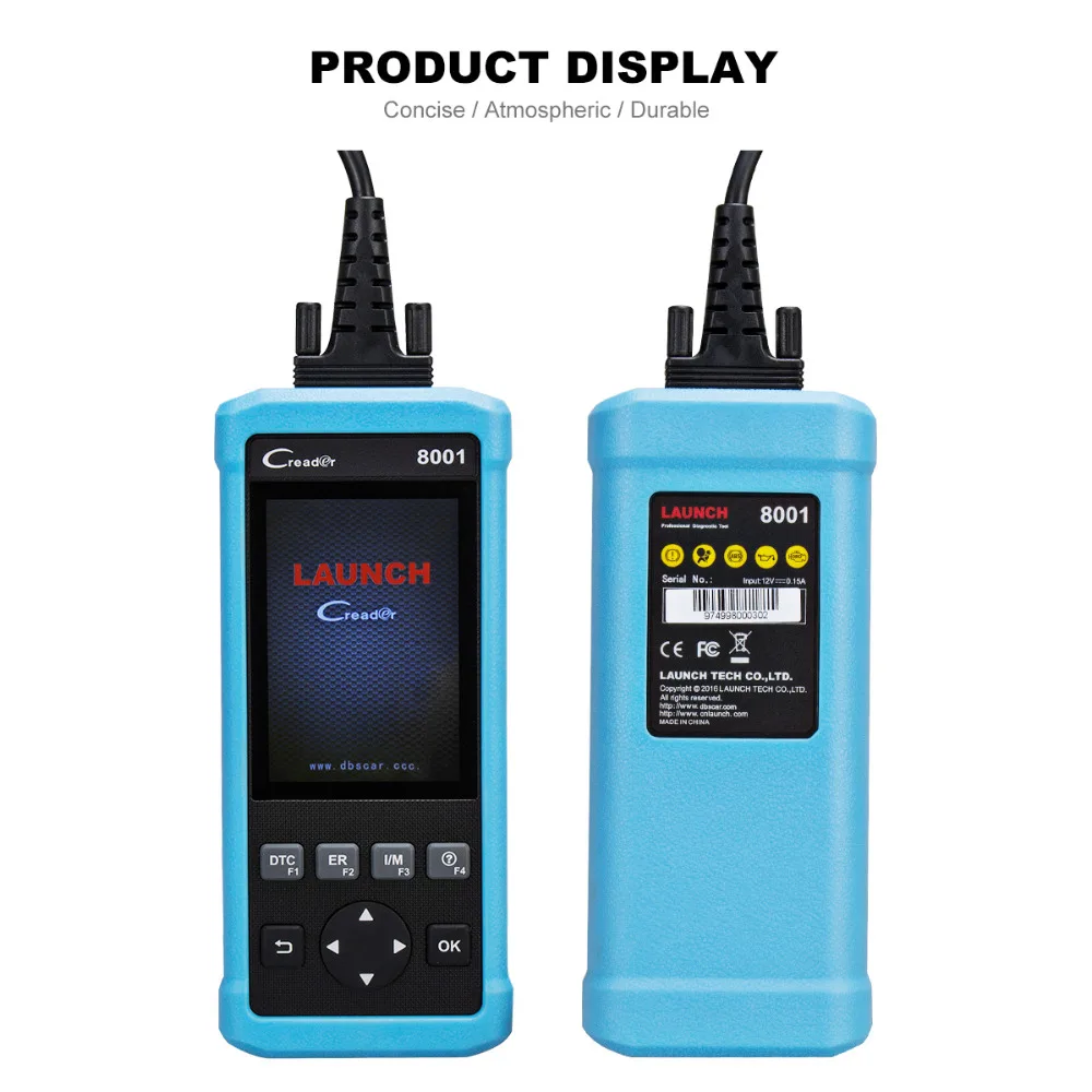  Car diagnostic tool OBD 2 scanner Launch CReader 8001 OBDII/EOBD tester for Oil EPB Service light R