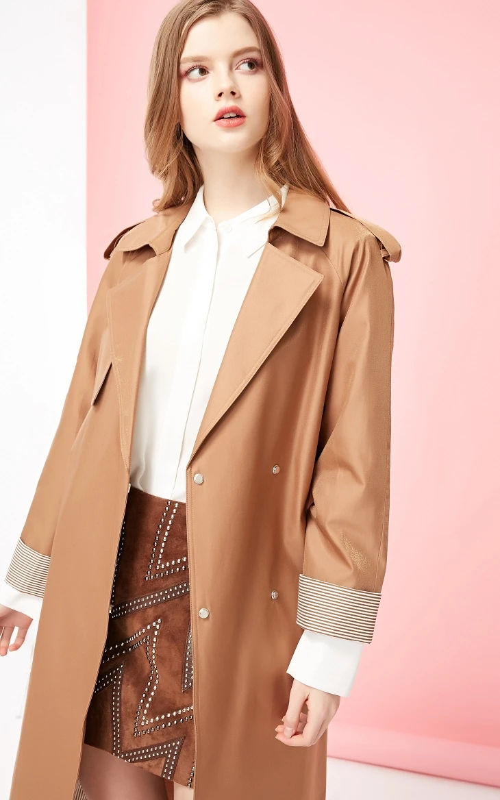Vero Moda Женская яркая пряжа лацкан Пояс Тренч | 319121531