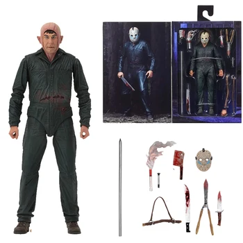 

With LED Original NECA Friday the 13th Jason Ultimate Part 5 Roy Burns Action Figure Model Toy Doll Gift