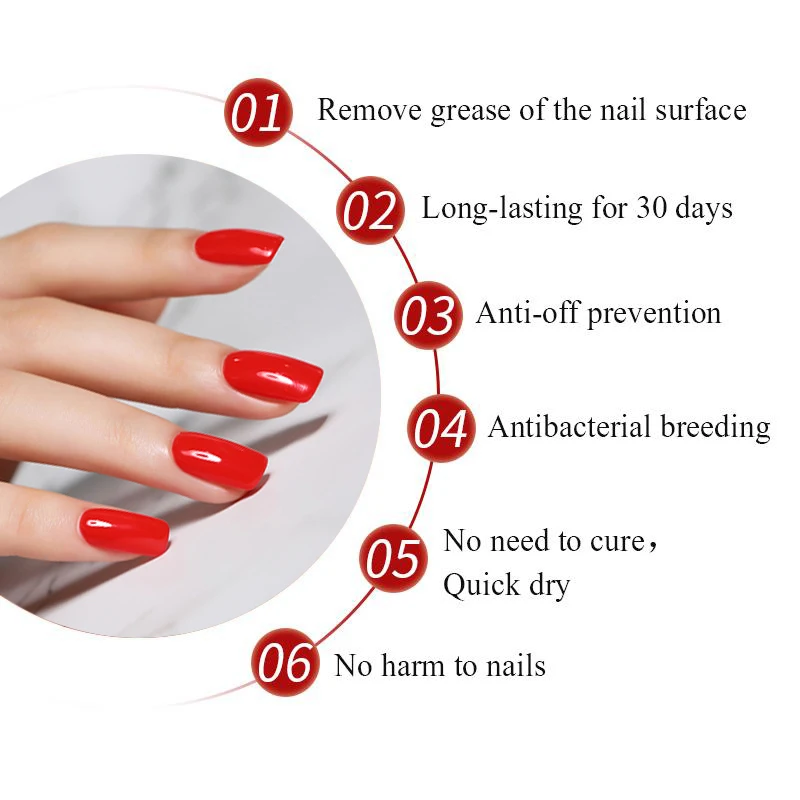 NICOLE DIARY 15ML Nail Prep Dehydrator And Nail-Primer Set Free Grinding Nail Art No Need Of UV LED Lamp Gel Nail Polish Tool