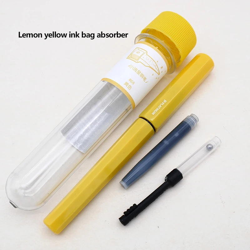 Японский Платиновый маленький метеоритный отток восьмиугольный Анти-прокатки ручка Полюс PQ-200 детская ручка студентов - Цвет: Lemon yellow