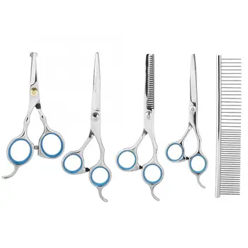 

6PCS Pet Grooming Scissors Comb Set Dog Puppy Cat Hair Cutting Thinning Clippers Grooming Scissors Set