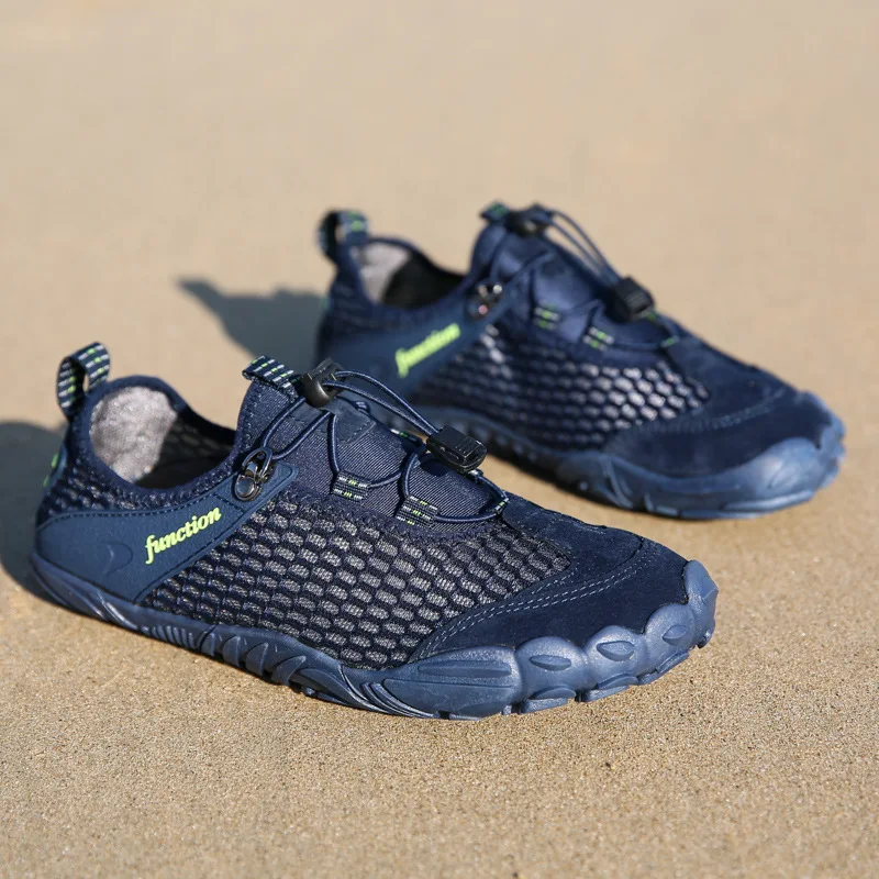 

New Five-Finger River Shoes Couple's Beach Wading Shoes Non-Slip Quick-Drying Swimming Shoes Red Foot Skin Snorkeling Dive Boots