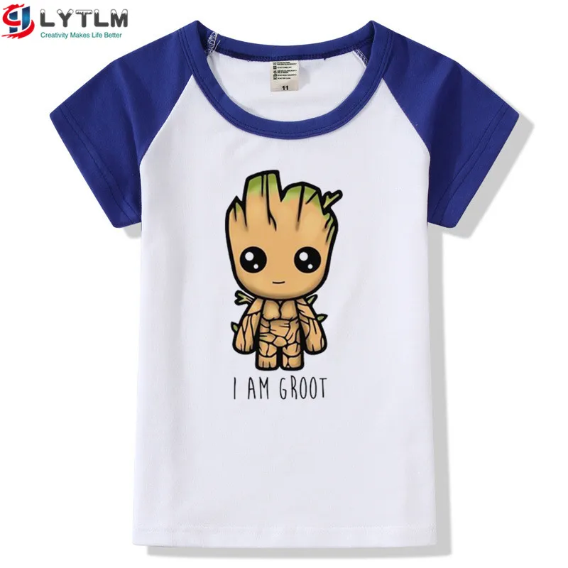 LYTLM 14 лет XXX Groot футболка для мальчиков Camisetas Мстители футболка для девочек футболки для мальчиков 12 лет топы для маленьких девочек Raglans детская одежда