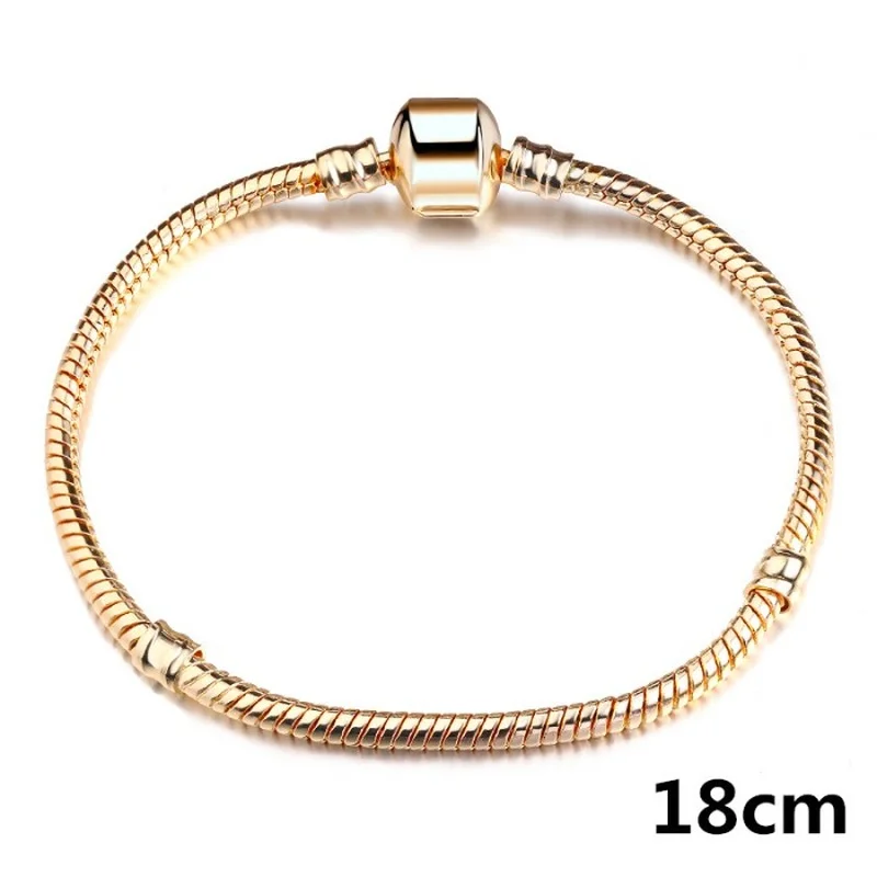 High Quality Silver Snake Chain Fine Pandora Bracelet 925 Fit European Authentic Charm Bracelet for Women DIY Jewelry Making
